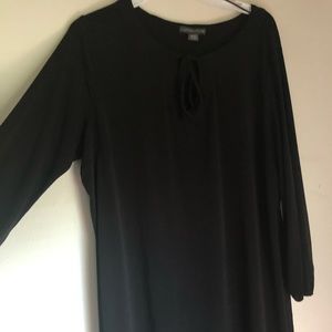 Black 3/4 Sleeve Midi Dress